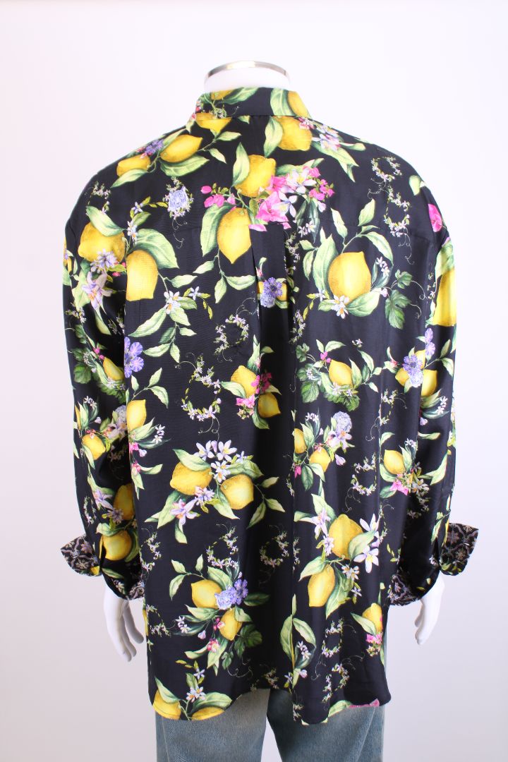 Hotel Franks X Camilla L/S Lemon Print Shirt Black/ Yellow L