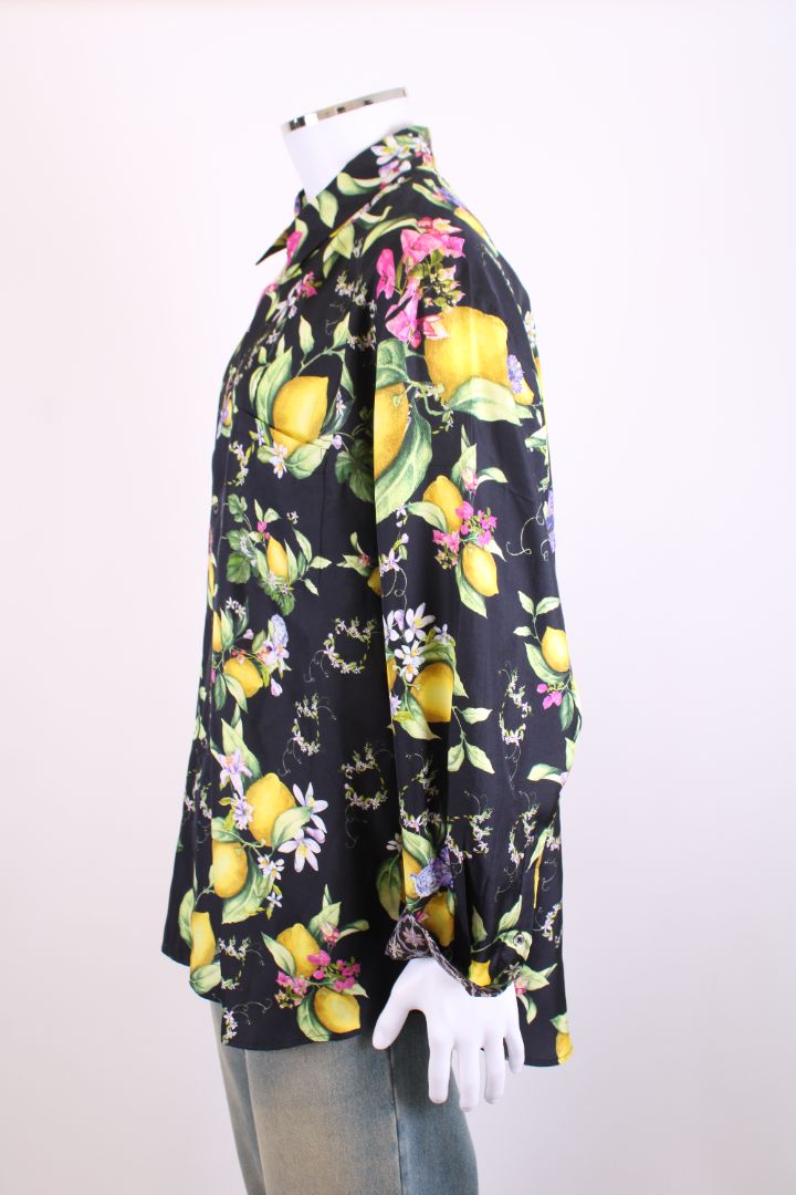 Hotel Franks X Camilla L/S Lemon Print Shirt Black/ Yellow L