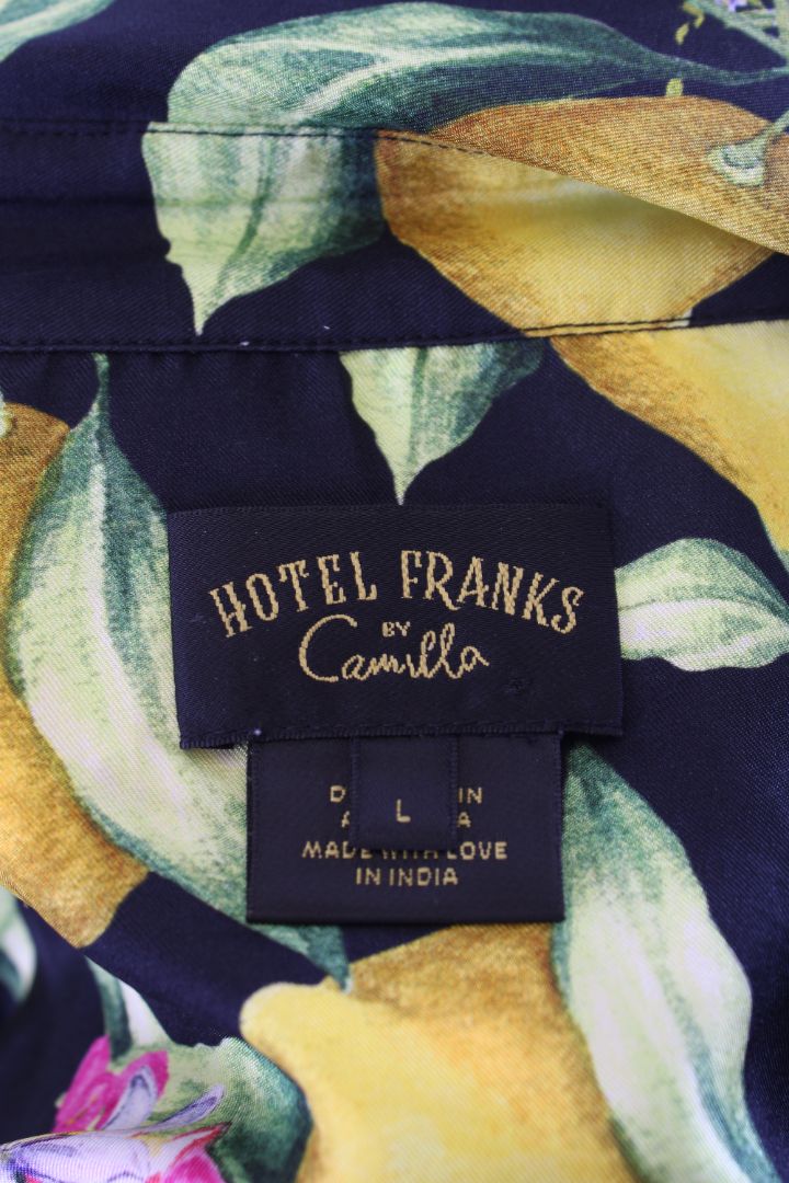 Hotel Franks X Camilla L/S Lemon Print Shirt Black/ Yellow L