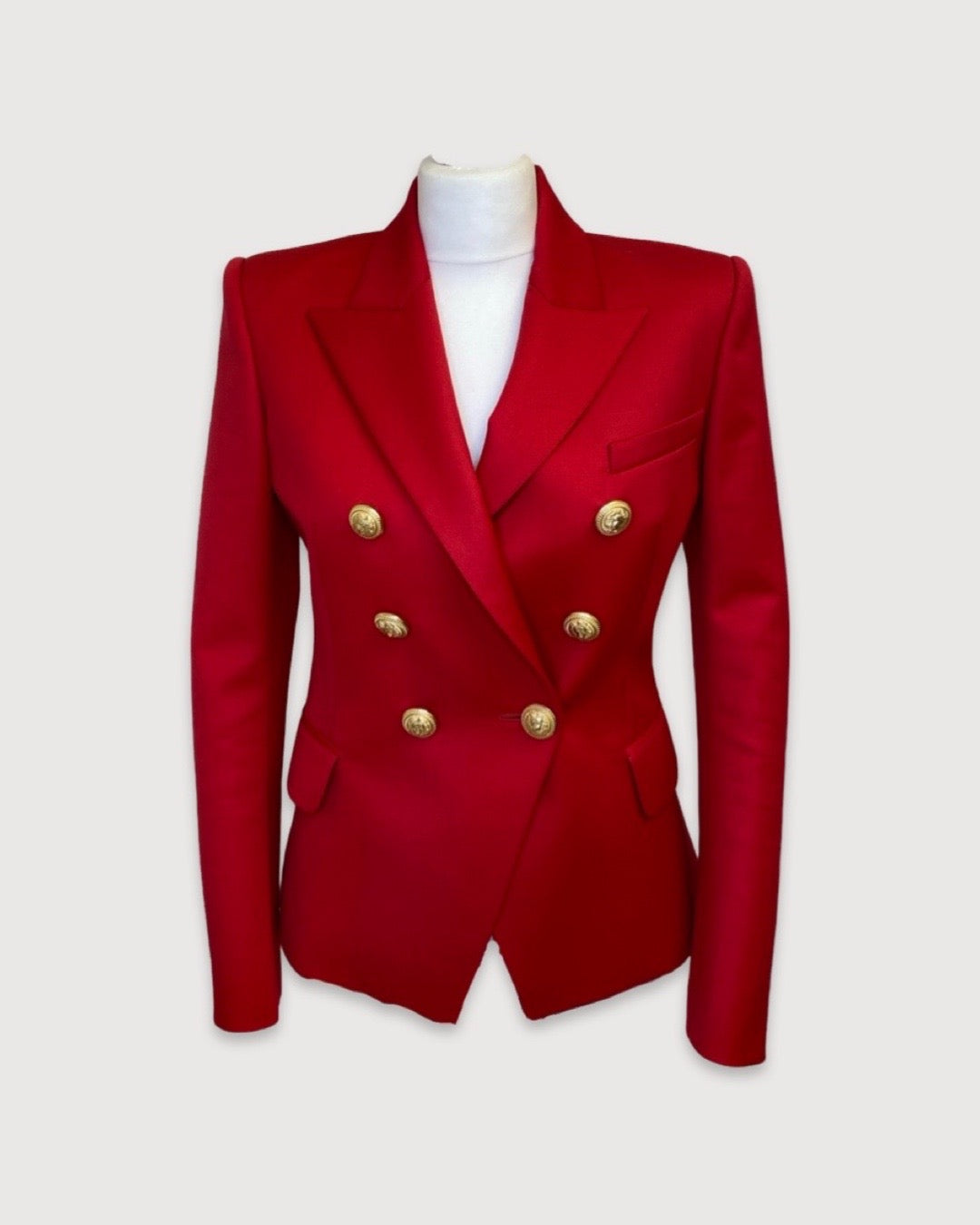 Red Balmain Blazer, 10