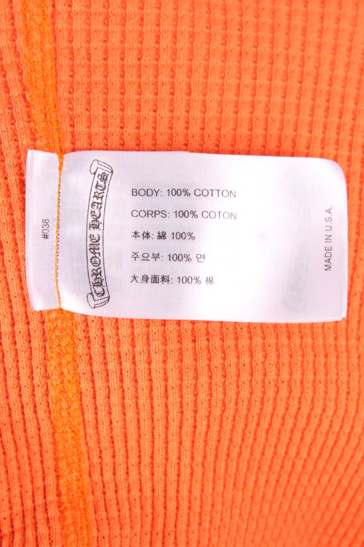 Chrome HEARTS Long Sleeve crop top Orange XS