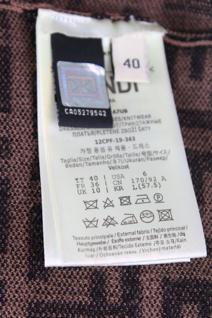 Fendi S/S FF Logo Jumper Tan/ Black M
