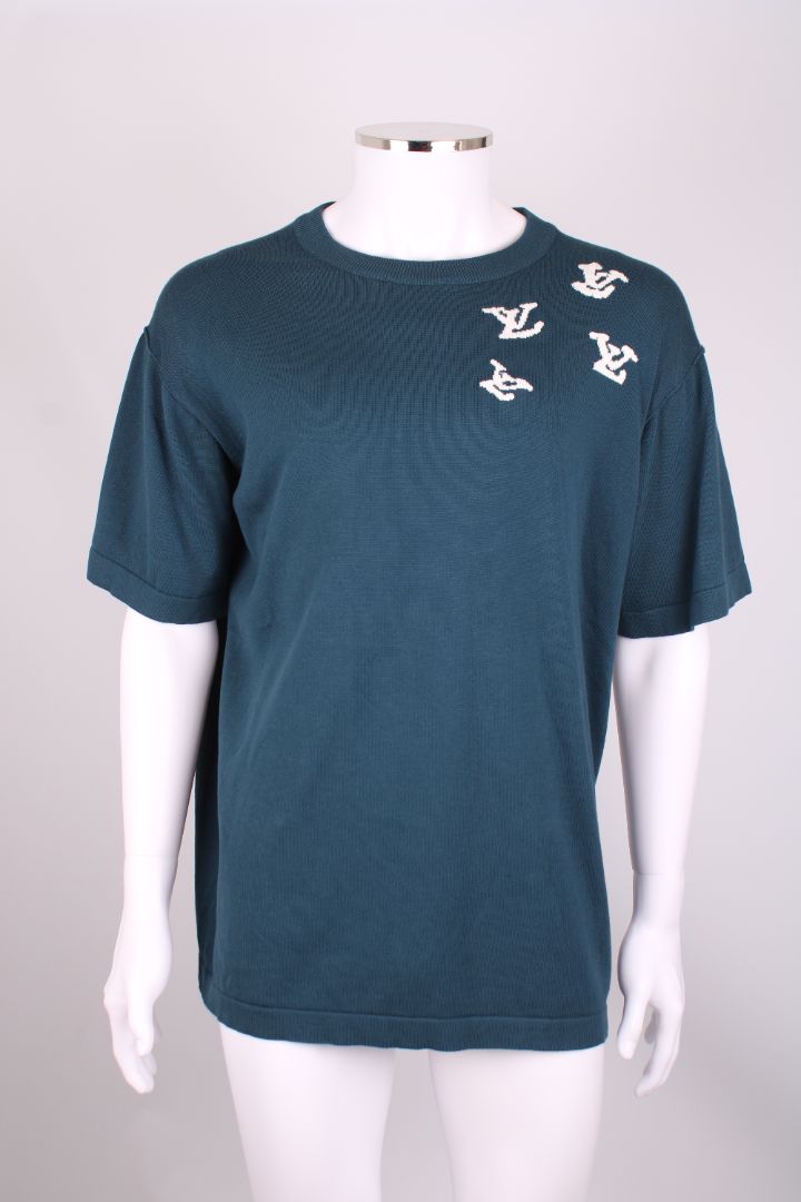 Louis Vuitton Jazz Trumpeter Knit T-Shirt Teal/white L