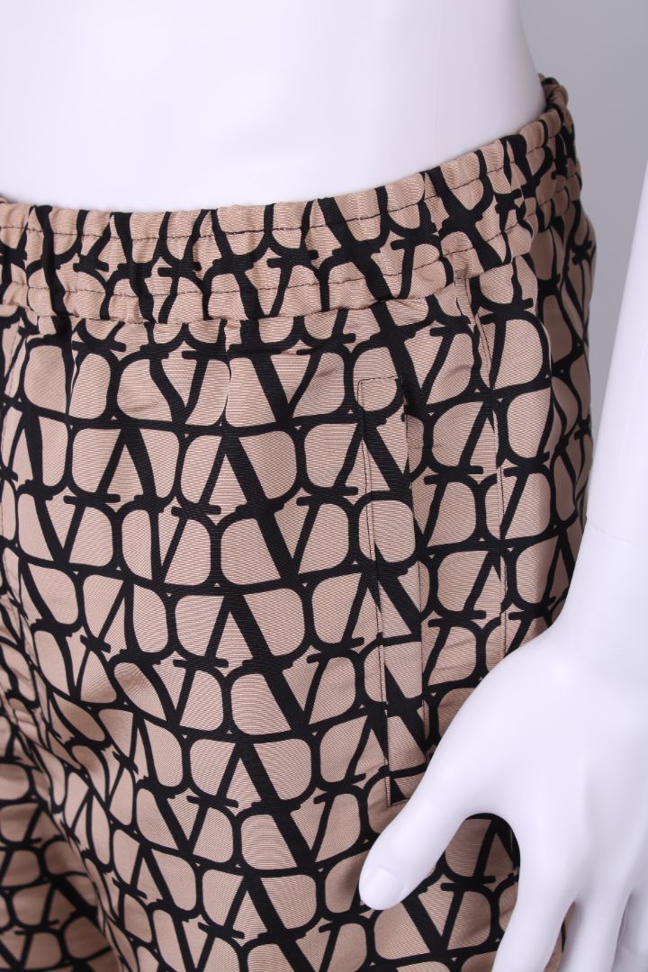 Valentino Monogram short and t. shirt Black and beige 52