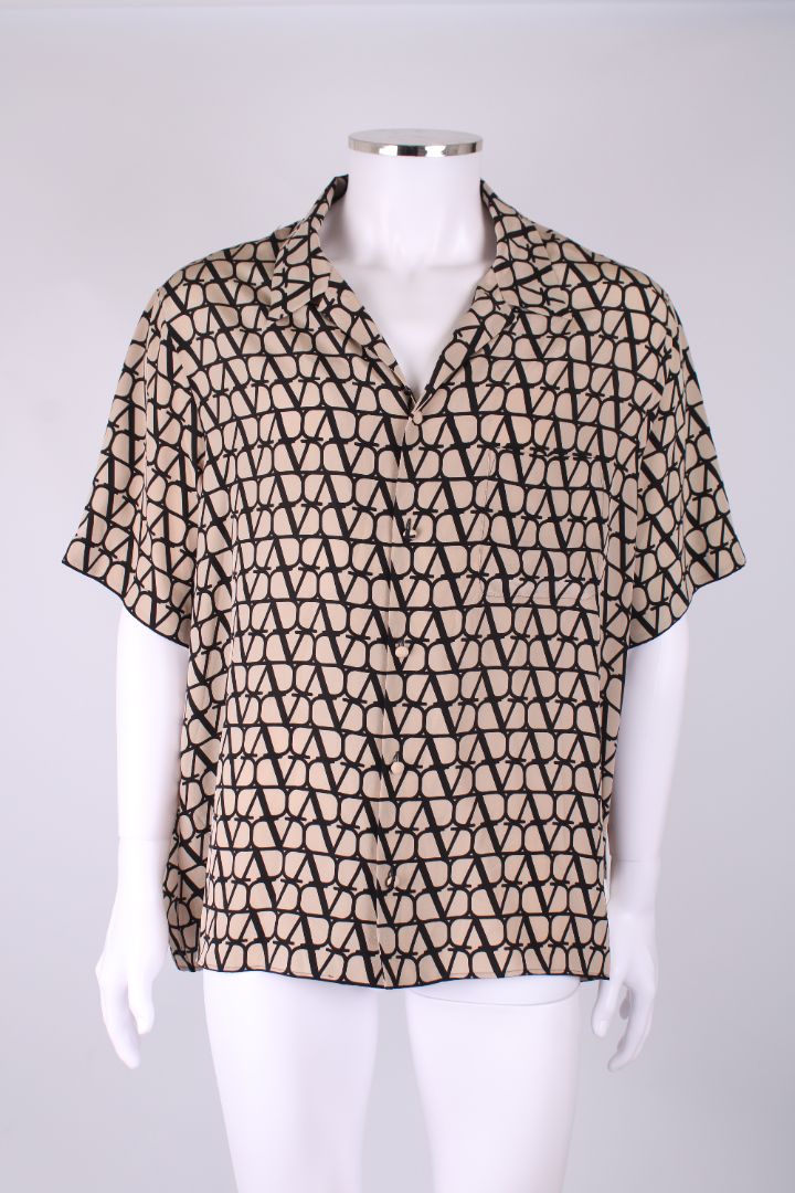 Valentino Monogram short and t. shirt Black and beige 52