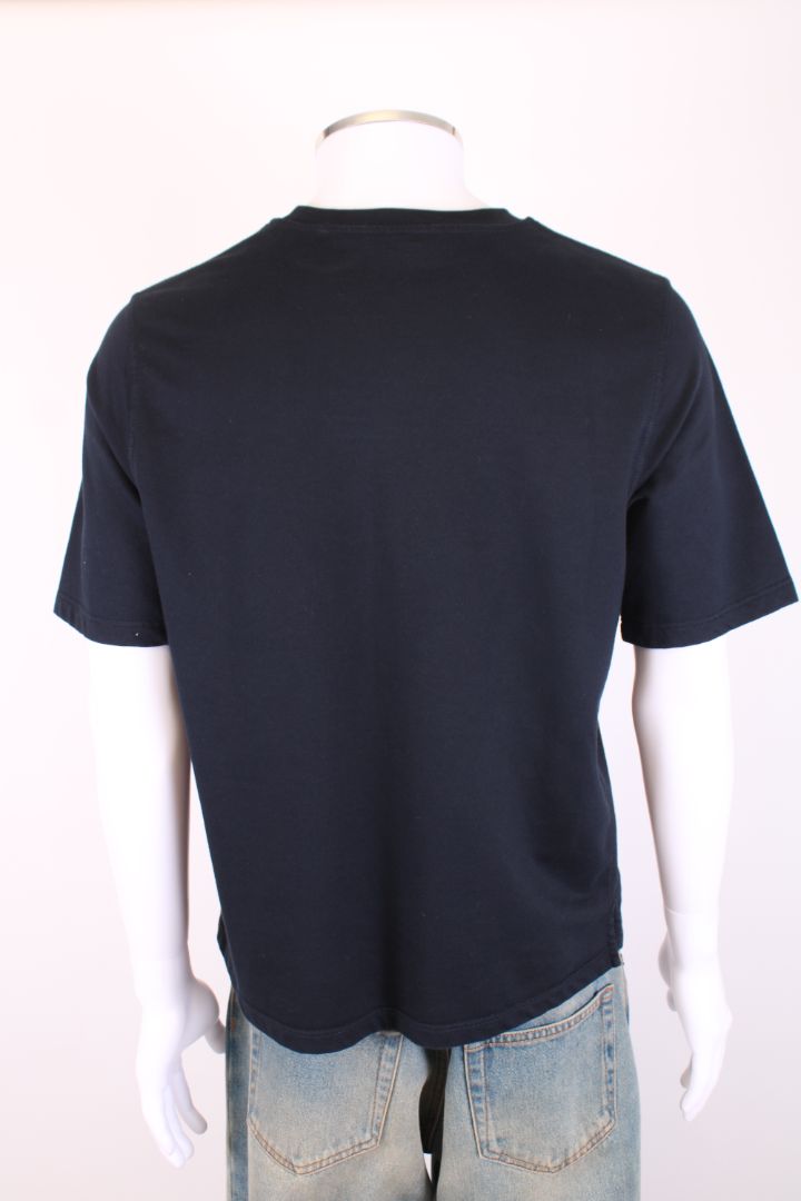 Hermes Leather Patch T-Shirt Navy M