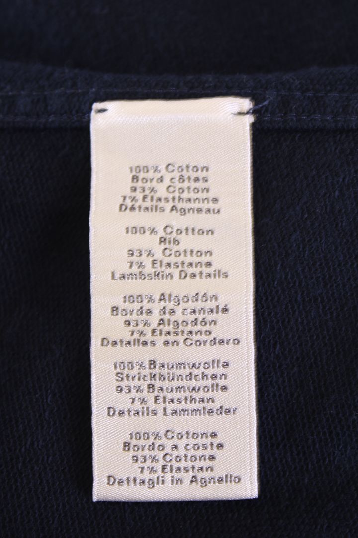 Hermes Leather Patch T-Shirt Navy M