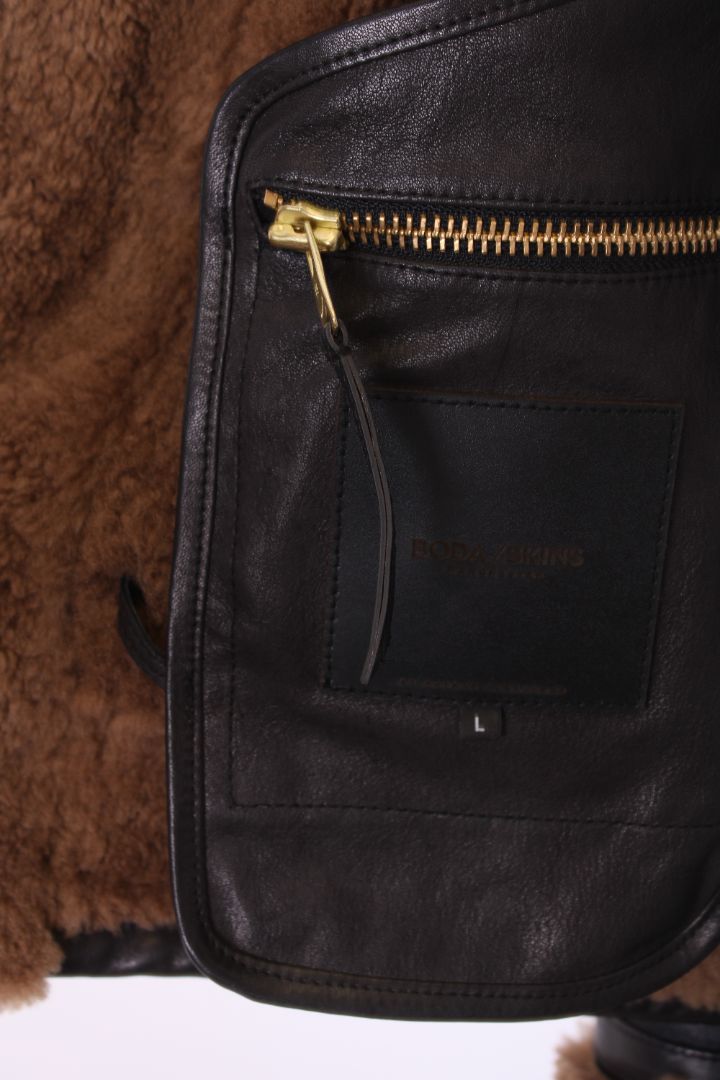 Boda/ Skins Bronx Shearling Jacket Black L