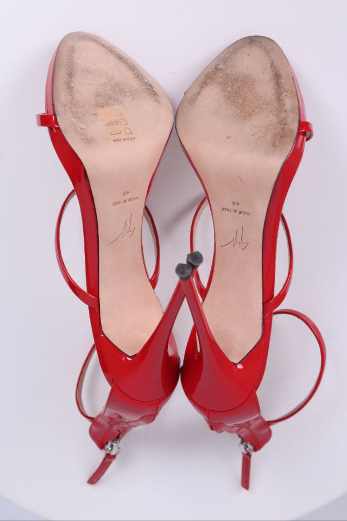 Giuseppe Zanotti Patent Heels Red 40