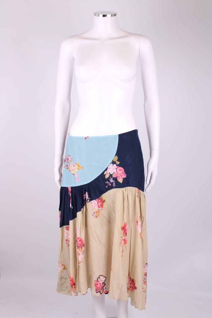Preen Line Floral Skirt Blue/ Yellow M