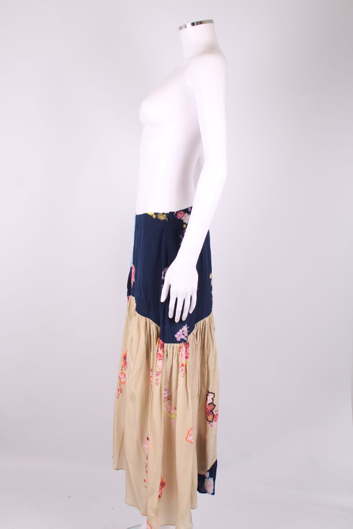 Preen Line Floral Skirt Blue/ Yellow M