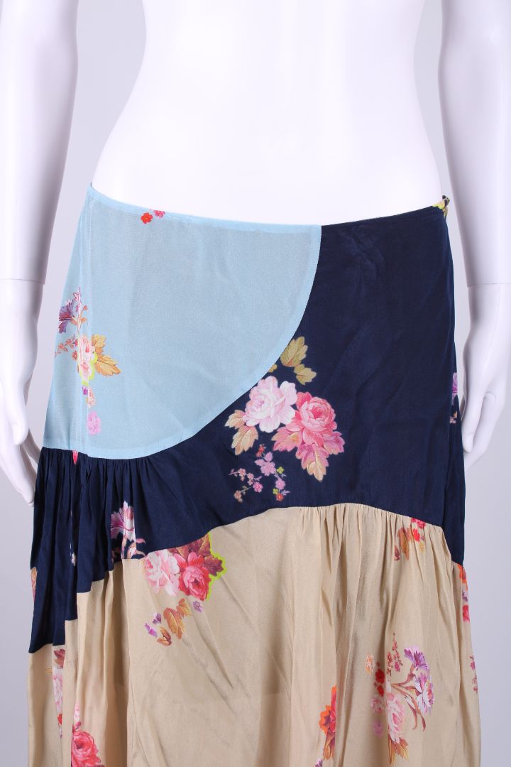 Preen Line Floral Skirt Blue/ Yellow M