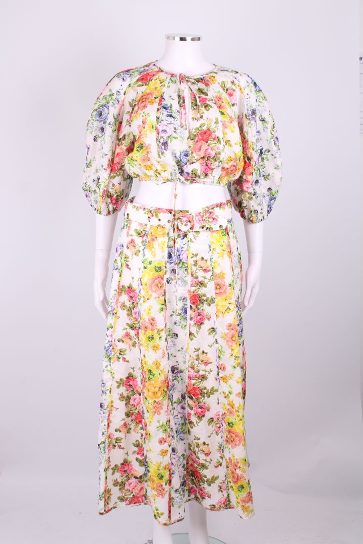 Zimmermann S/S Floral Co-ord Multi Coloured S