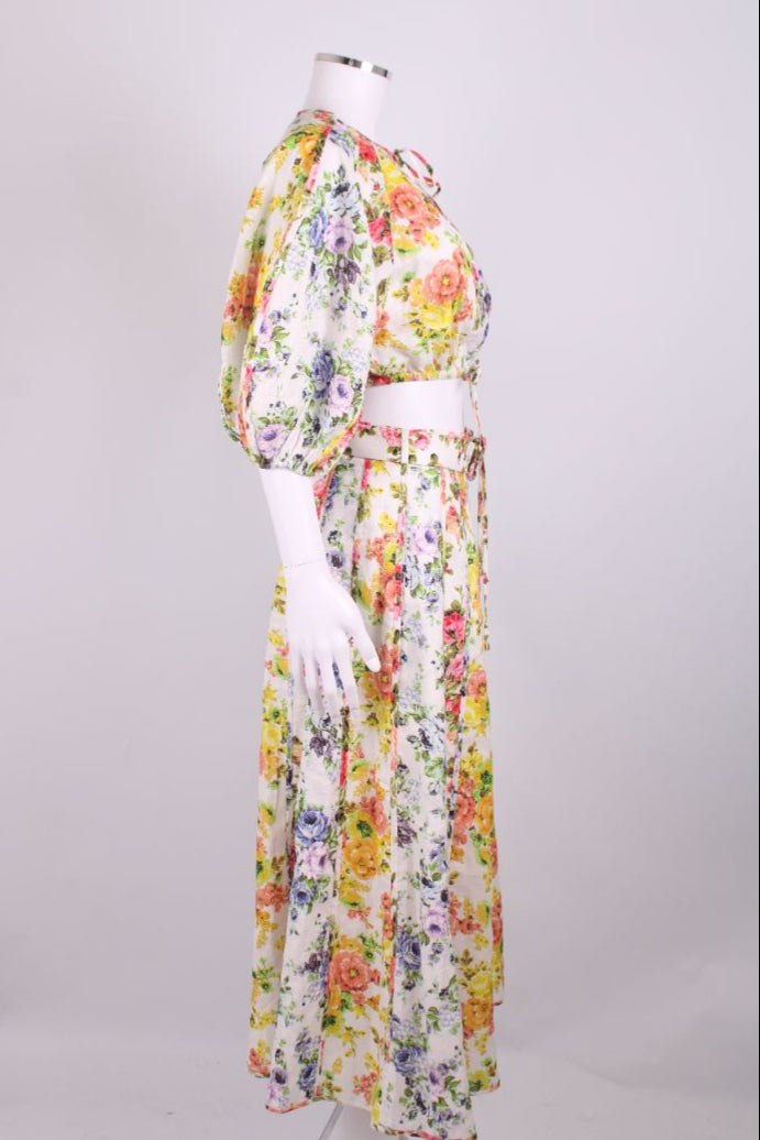 Zimmermann S/S Floral Co-ord Multi Coloured S