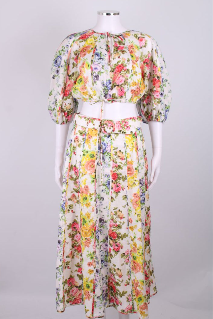 Zimmermann S/S Floral Co-ord Multi Coloured S