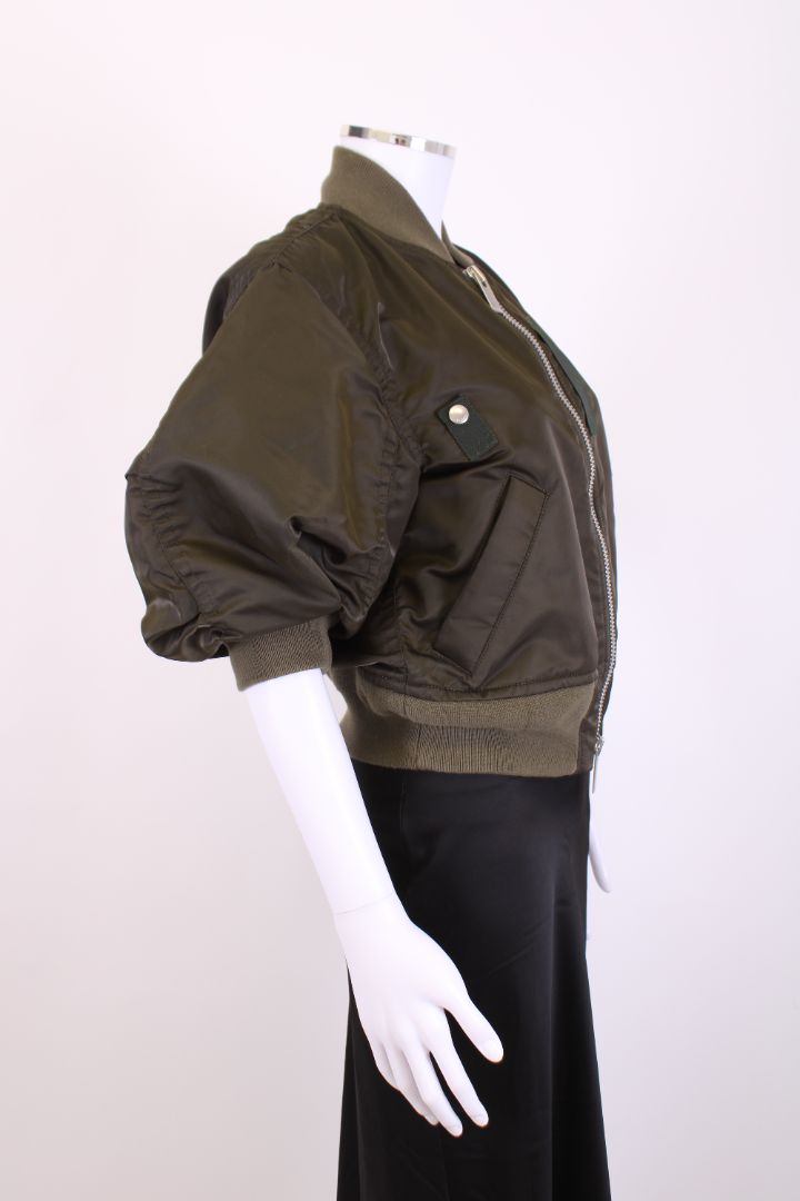 Sacai S/S Nylon Bomber Jacket Khaki S