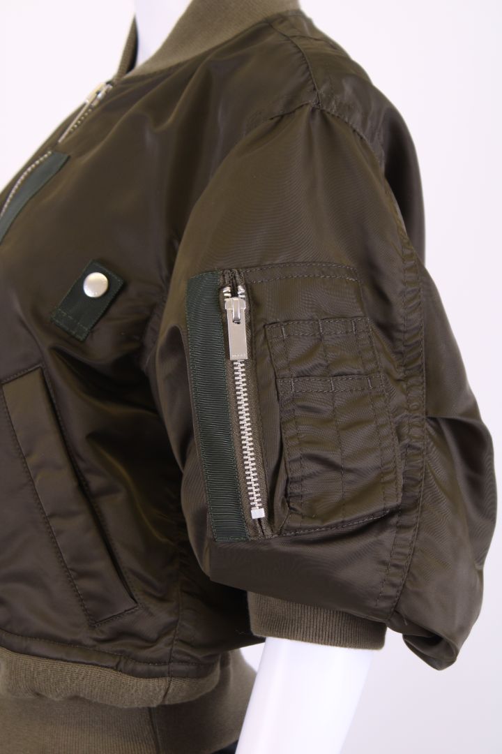 Sacai S/S Nylon Bomber Jacket Khaki S