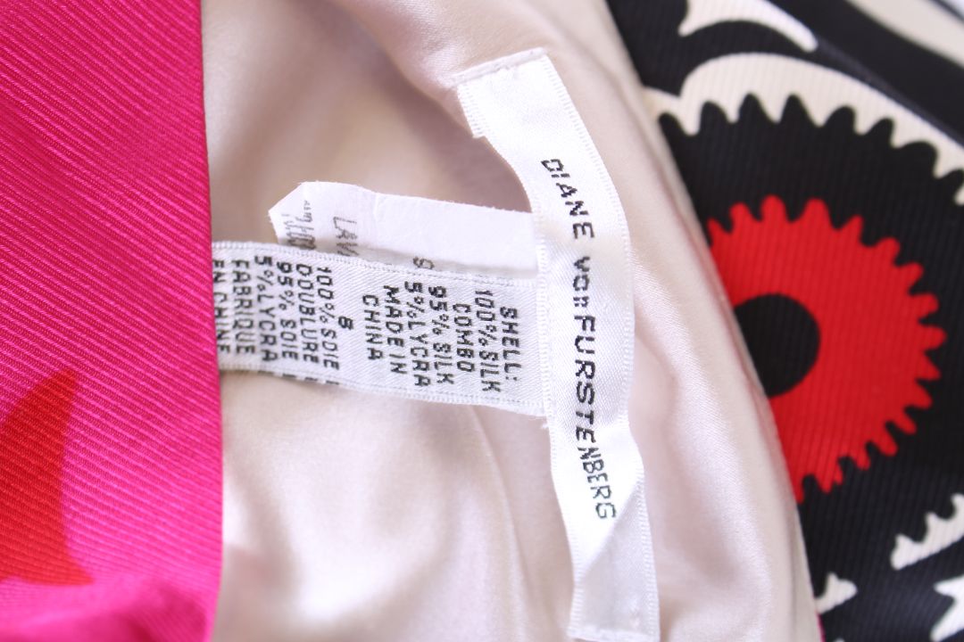 Dries Van Noten Print Skirt Black/ Pink 10