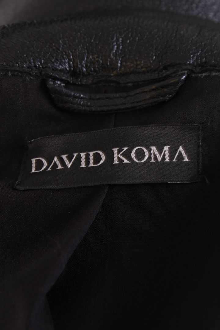 David Koma S/S Leather Jacket Black M