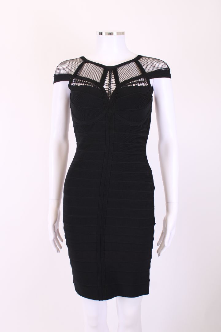 Herve Leger black body con dress Black M