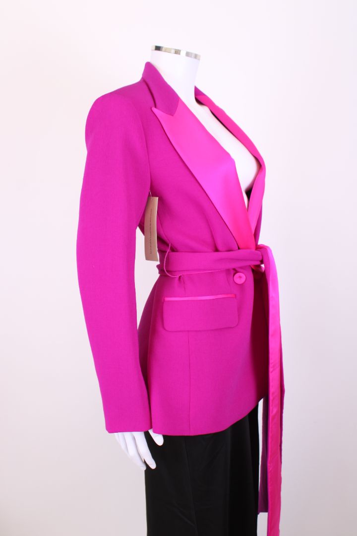 Jigsaw Belted Tuxedo Blazer Pink/ Fuchsia 8