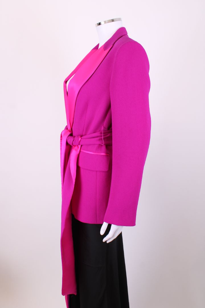 Jigsaw Belted Tuxedo Blazer Pink/ Fuchsia 8