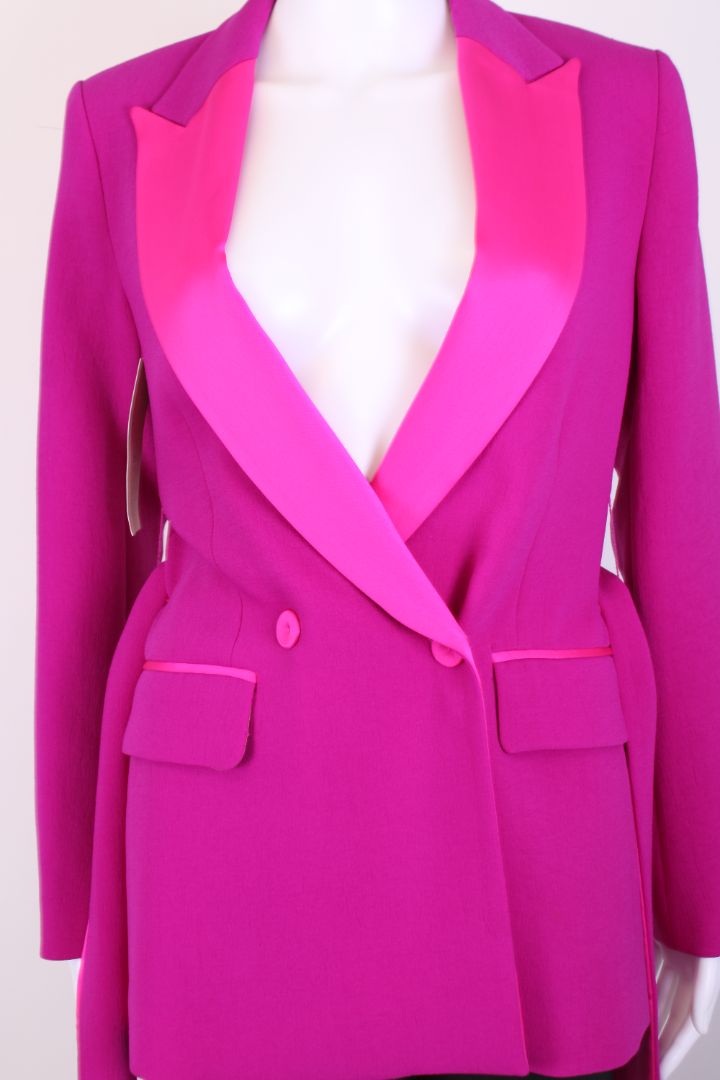 Jigsaw Belted Tuxedo Blazer Pink/ Fuchsia 8