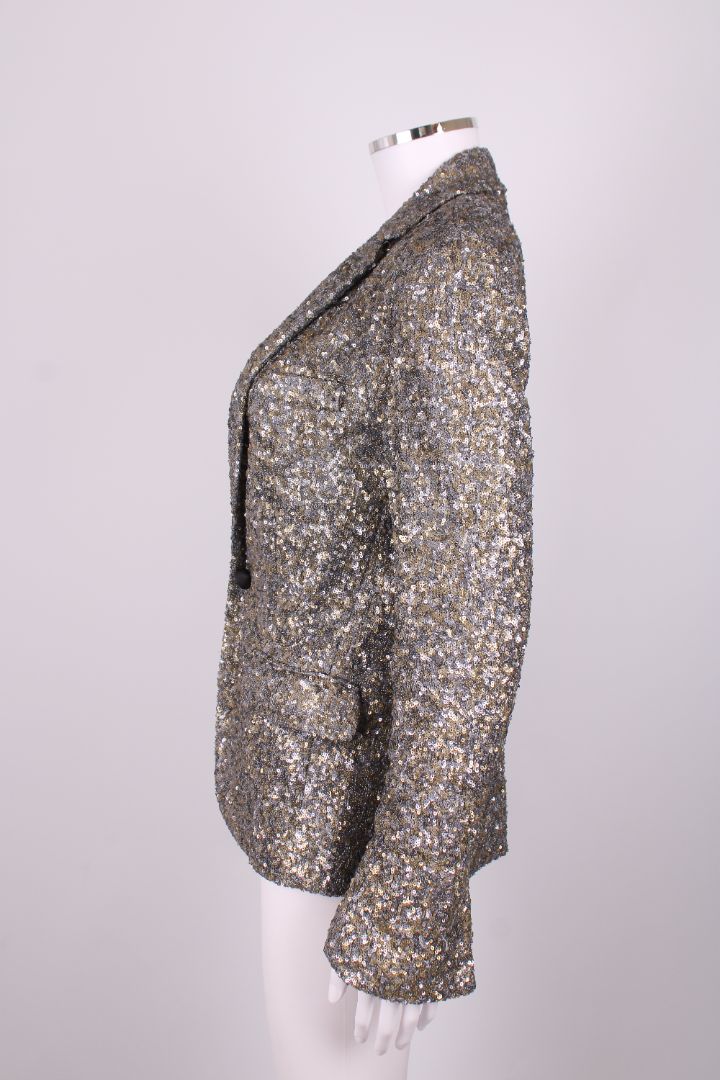 Zadig & Voltaire Sequin Blazer Jacket Gold/ Silver M