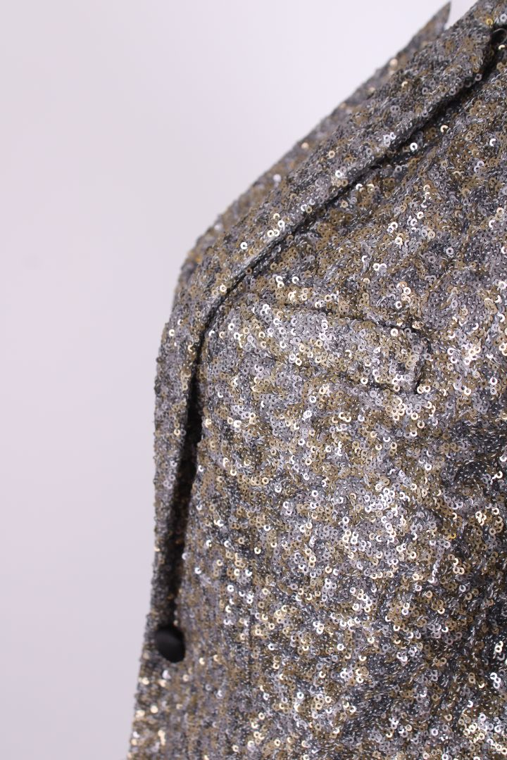 Zadig & Voltaire Sequin Blazer Jacket Gold/ Silver M