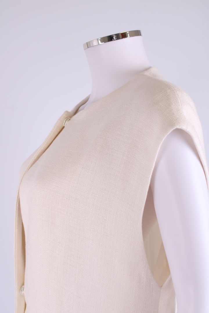 Max Mara Studio Waistcoat Cream 10
