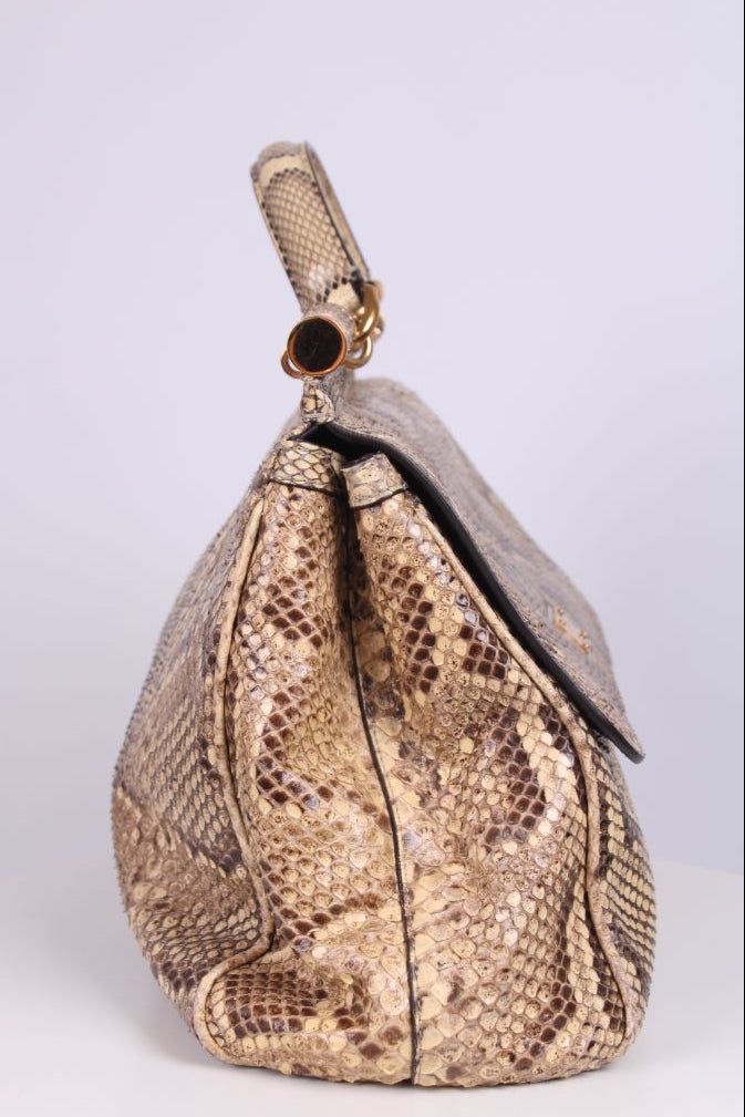 Dolce & Gabbana Python Handbag Beige
