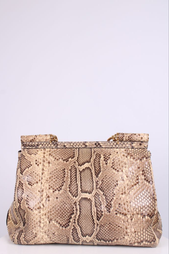 Dolce & Gabbana Python Handbag Beige