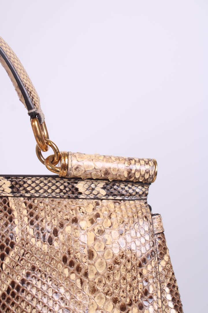 Dolce & Gabbana Python Handbag Beige