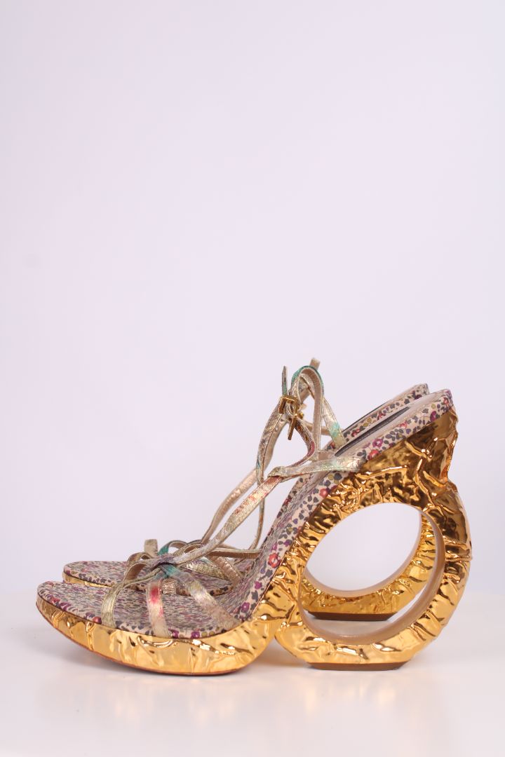 Louis Vuitton Feerique Morganne wedge sandals Gold/ multicoloured 39