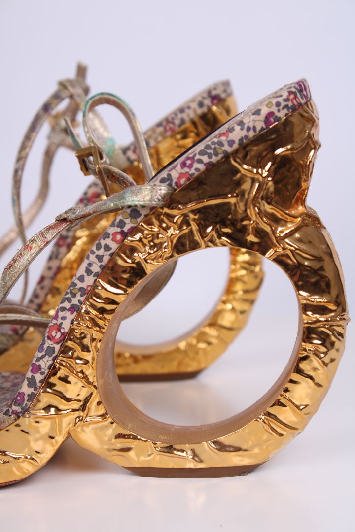Louis Vuitton Feerique Morganne wedge sandals Gold/ multicoloured 39