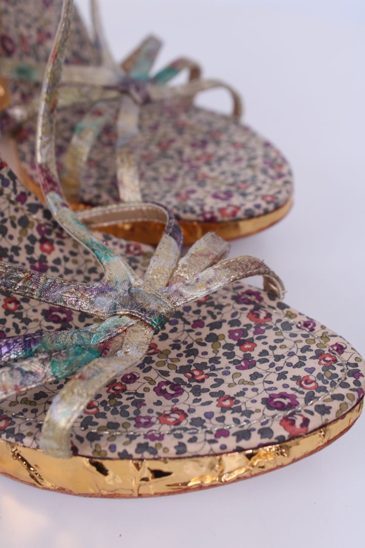 Louis Vuitton Feerique Morganne wedge sandals Gold/ multicoloured 39