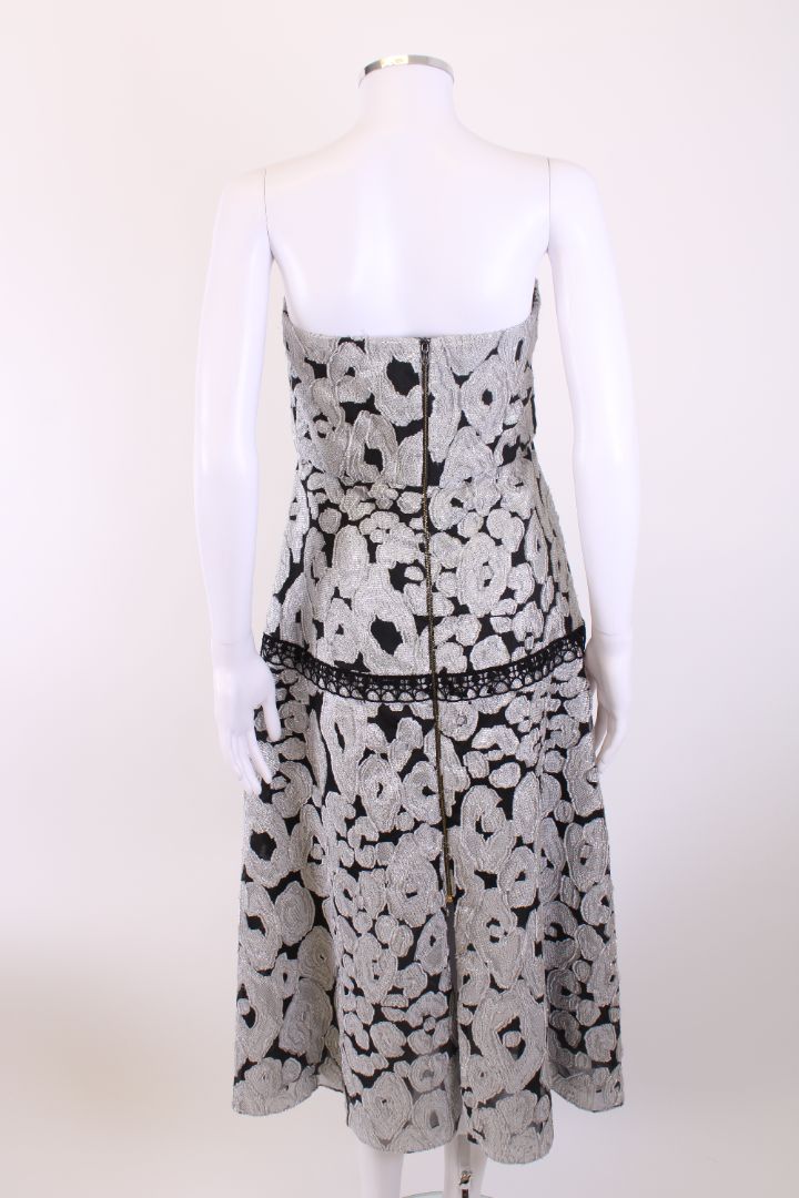 Roland Mouret Dress Silver/ Black 14
