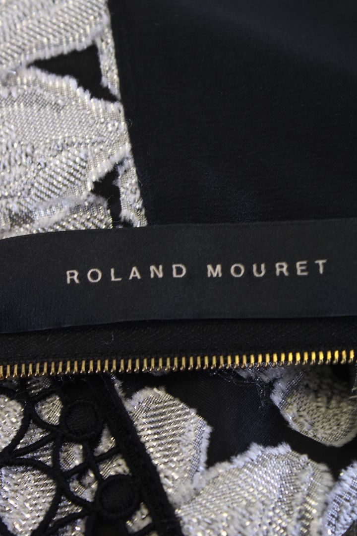 Roland Mouret Dress Silver/ Black 14