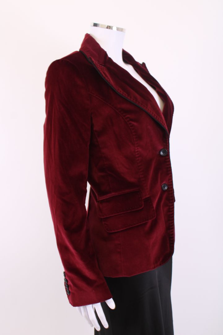 Dolce & Gabbana Velvet Jacket Burgundy S