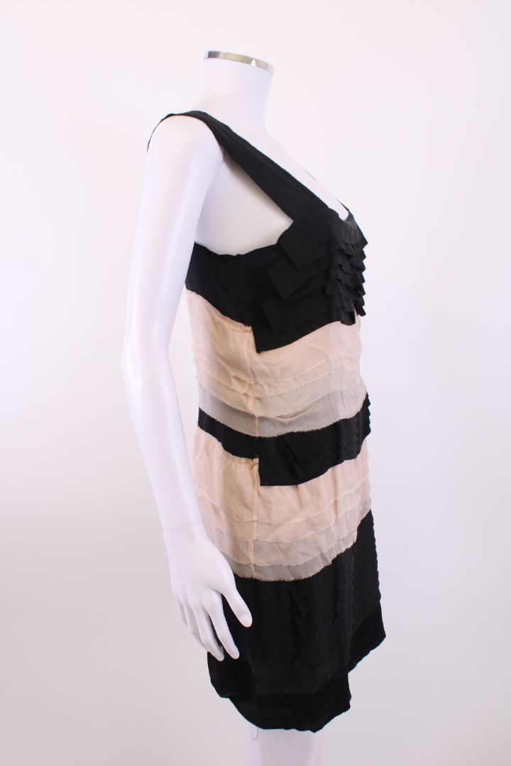 Philosophy Di Alberta Ferretti S/S Ruffle Dress Black/ Cream 10