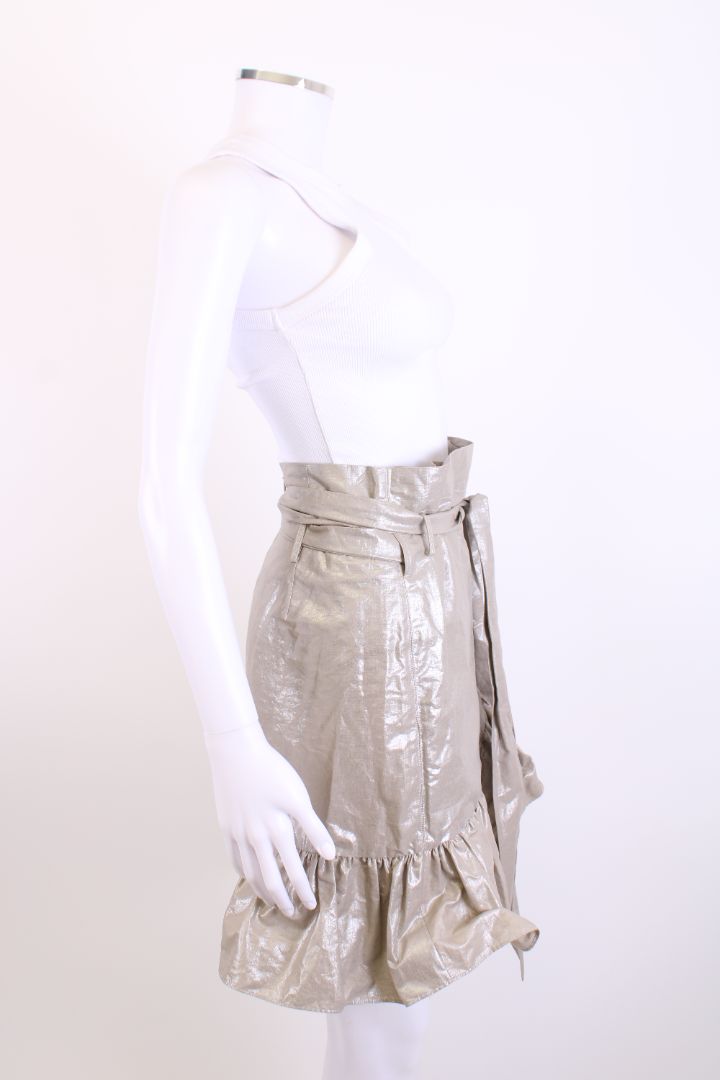 Isabel Marant Wrap Ruffle Skirt Champagne 8