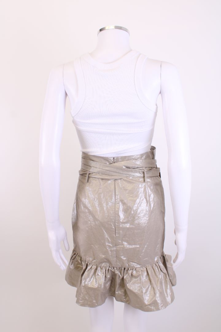 Isabel Marant Wrap Ruffle Skirt Champagne 8