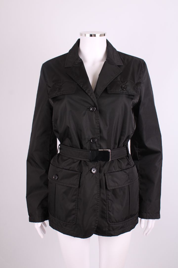 Prada Parka Nylon Overshirt Jacket Black M