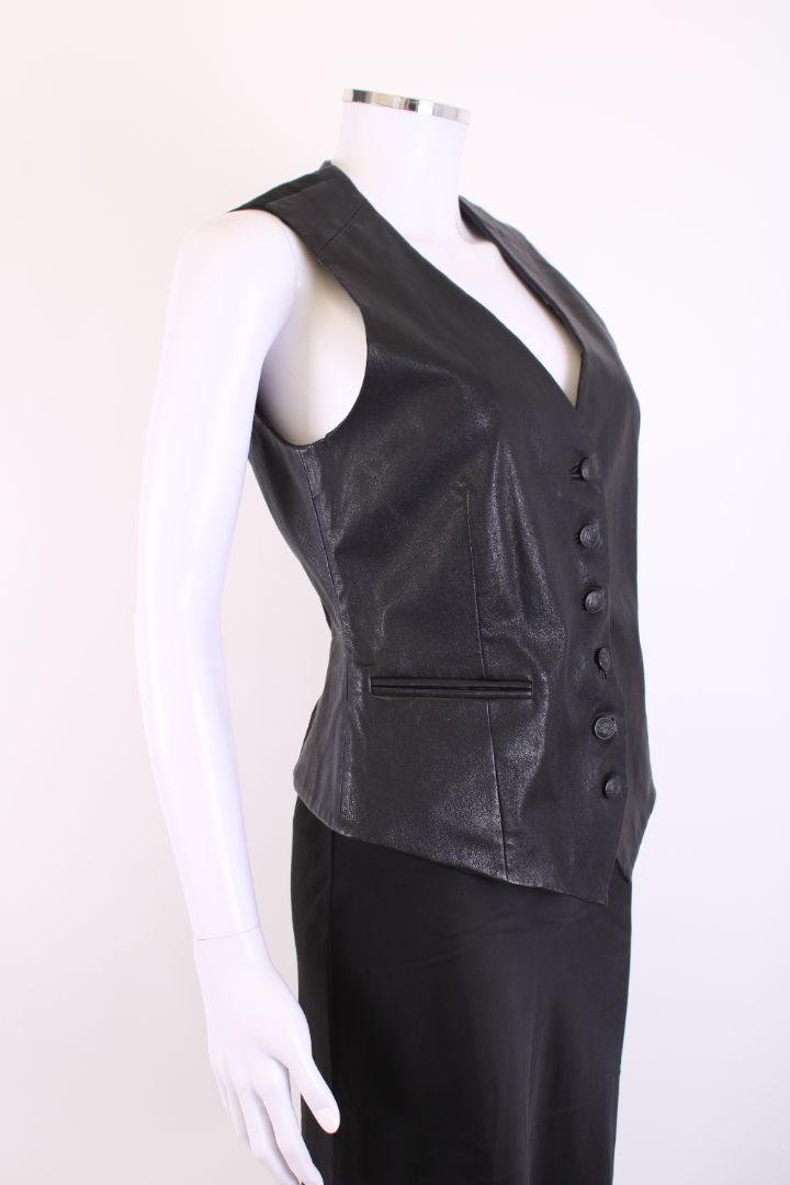 Rag & Bone Leather Waist Coat Black 12