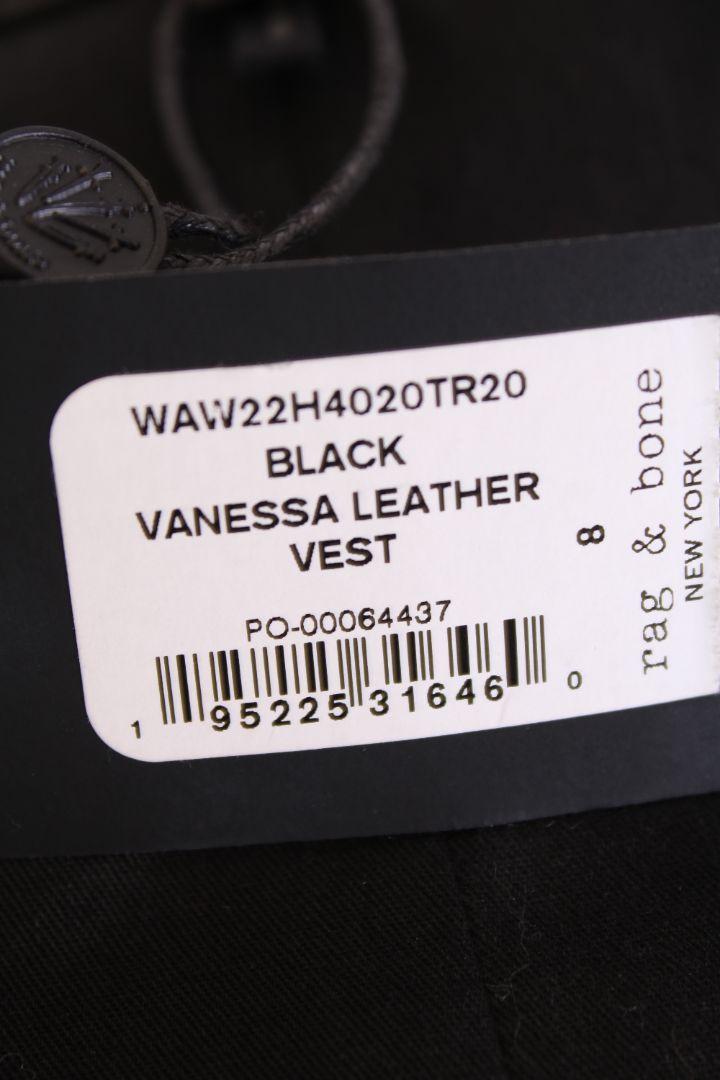 Rag & Bone Leather Waist Coat Black 12