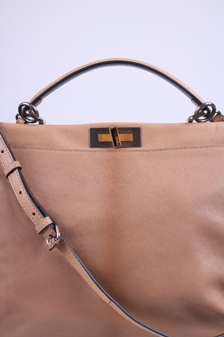Fendi Peekaboo Tote Bag Beige