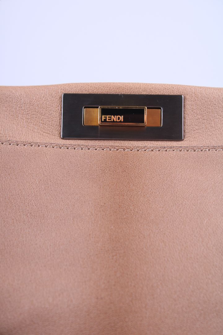 Fendi Peekaboo Tote Bag Beige