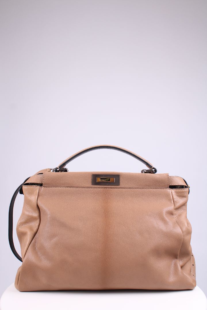 Fendi Peekaboo Tote Bag Beige