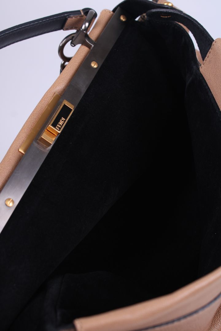 Fendi Peekaboo Tote Bag Beige
