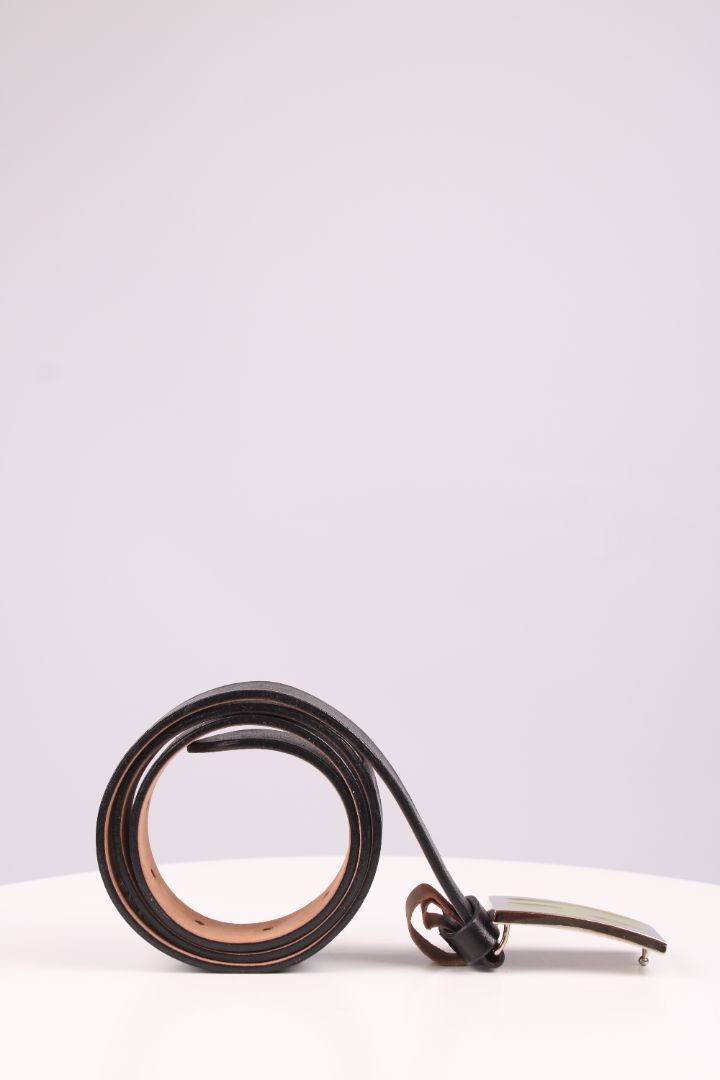 Fendi Green buckle fendi belt black and green 44